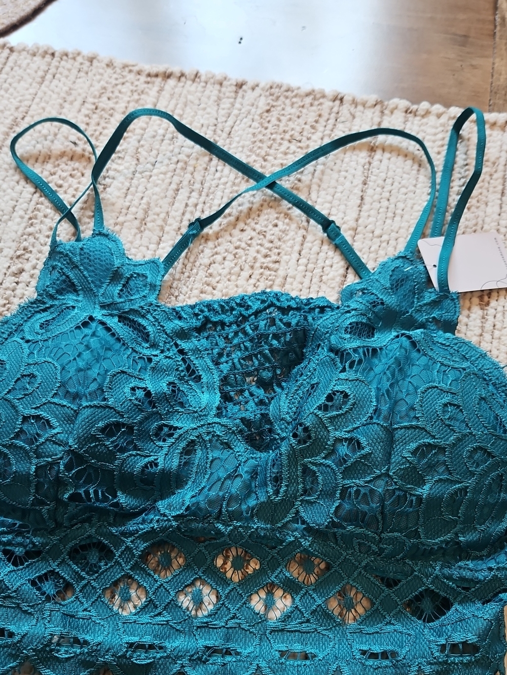 Zenana Outfitters Teal Lace Bralette